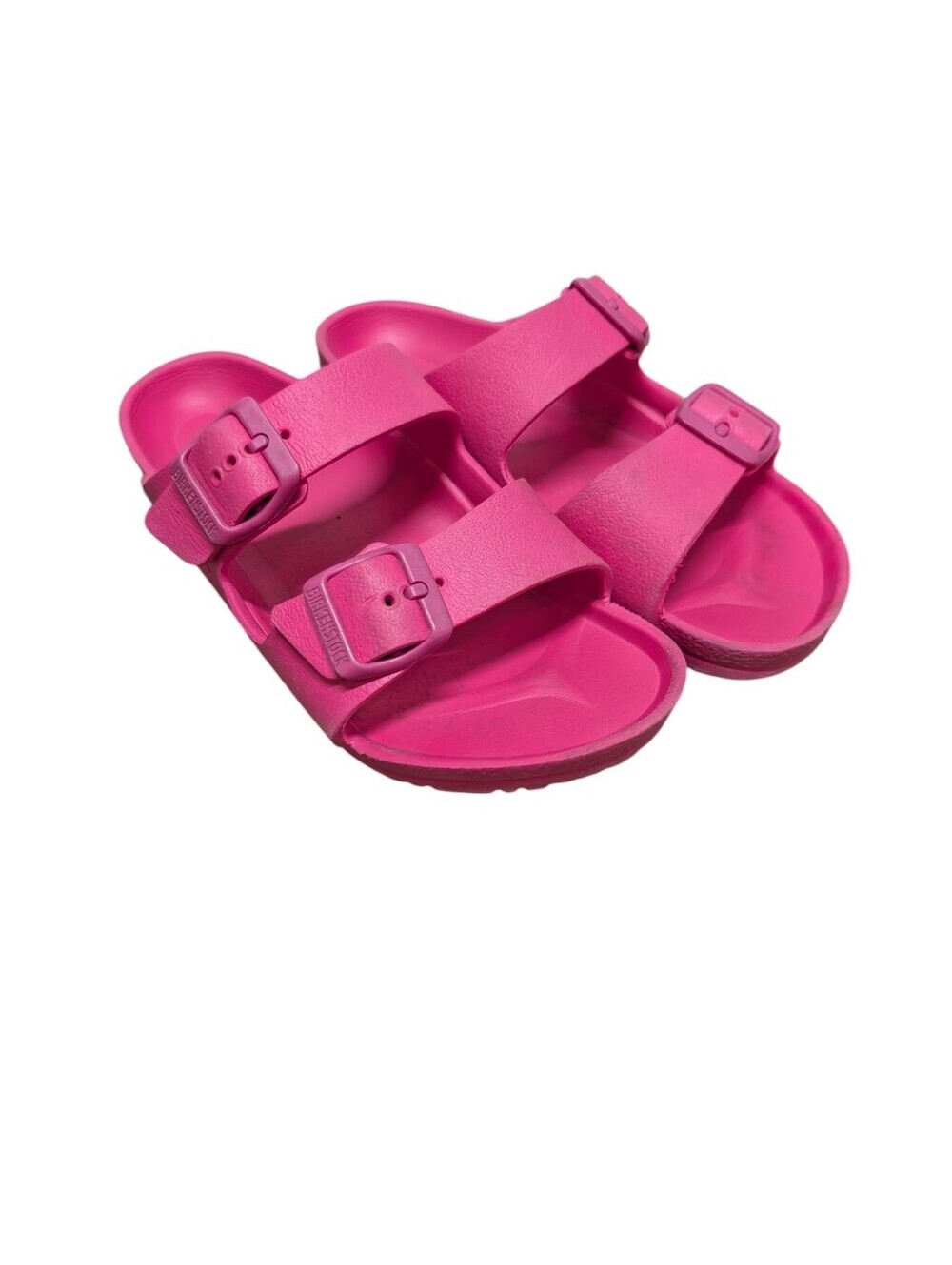 Birkenstock Girls Hot Pink Double-Buckle Slide Sandals (Size 33- US 2-2.5)